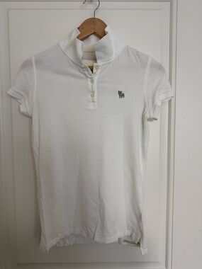 Ruehl No.925 White Polo Shirt with Button-Down Collar